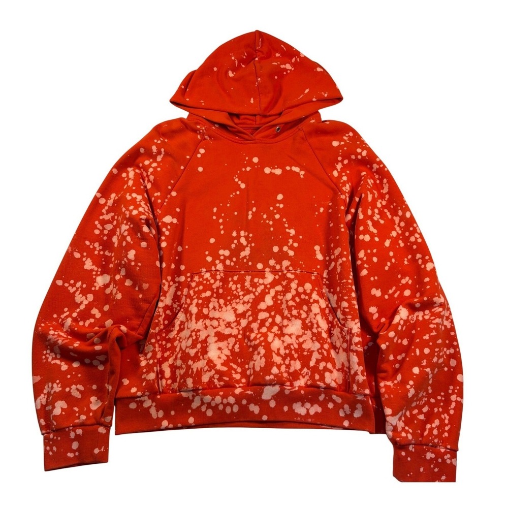 liberal youth ministry NWT red orange bleached hoodie european streetwear y2k